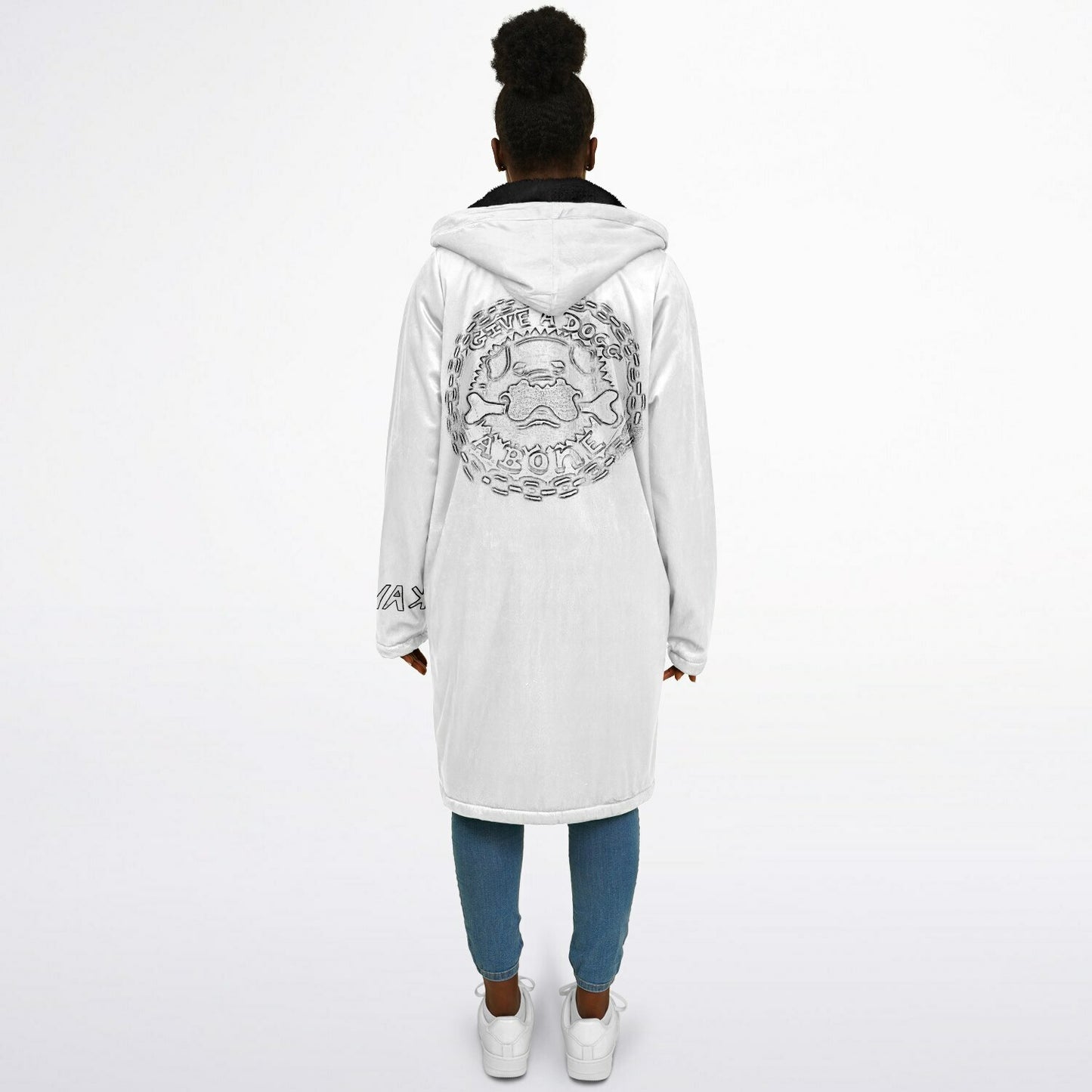 K.A.W GIVE A DOG A BONE Zipper Cloak