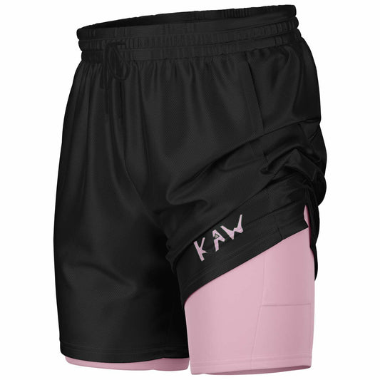 KAW Pink 2-in-1 Shorts