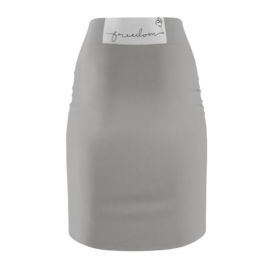 FREEDOM Fourn Pencil Skirt Lite Grey