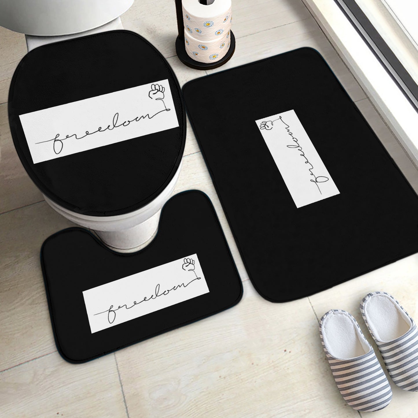 FREEDOM 3 Pcs Toilet Rug Set