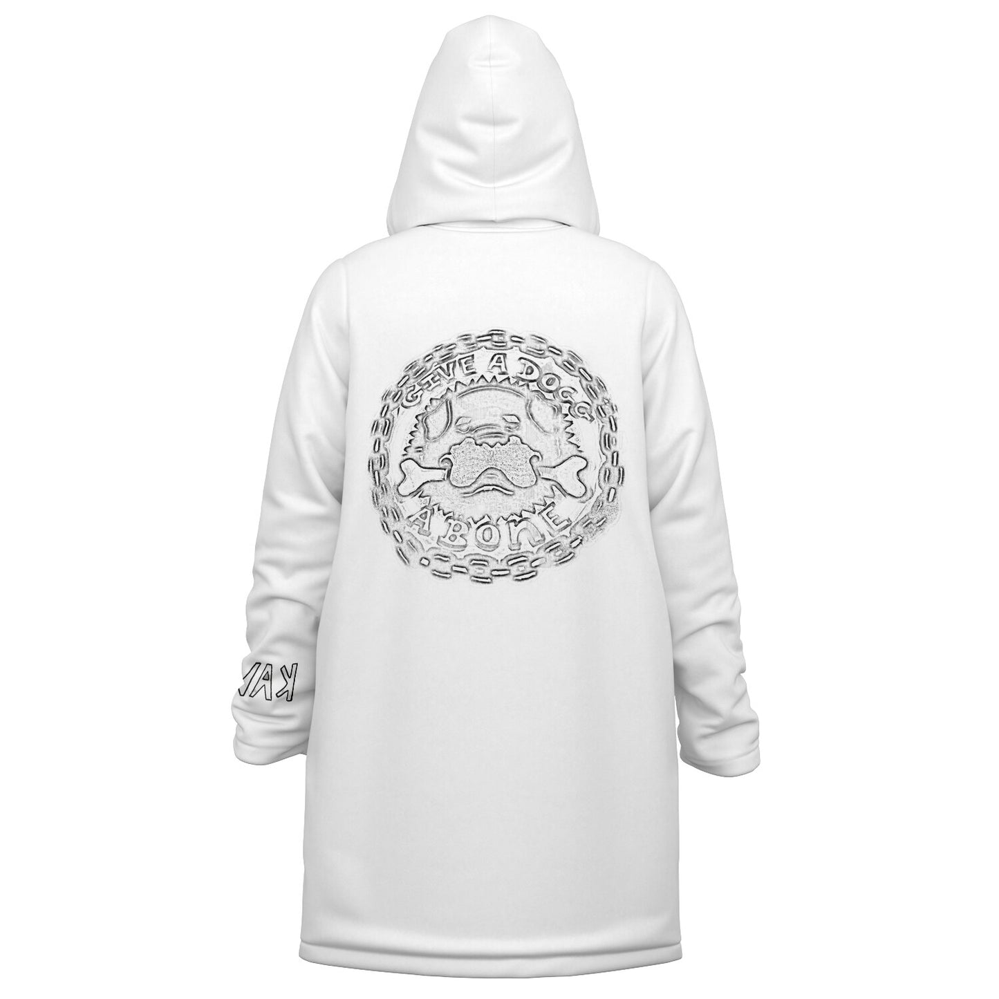 K.A.W GIVE A DOG A BONE Zipper Cloak