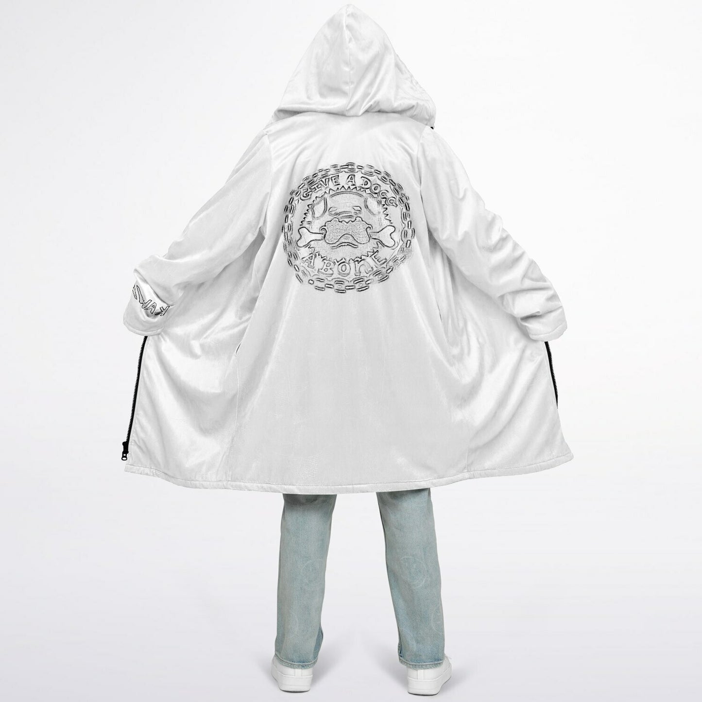 K.A.W GIVE A DOG A BONE Zipper Cloak