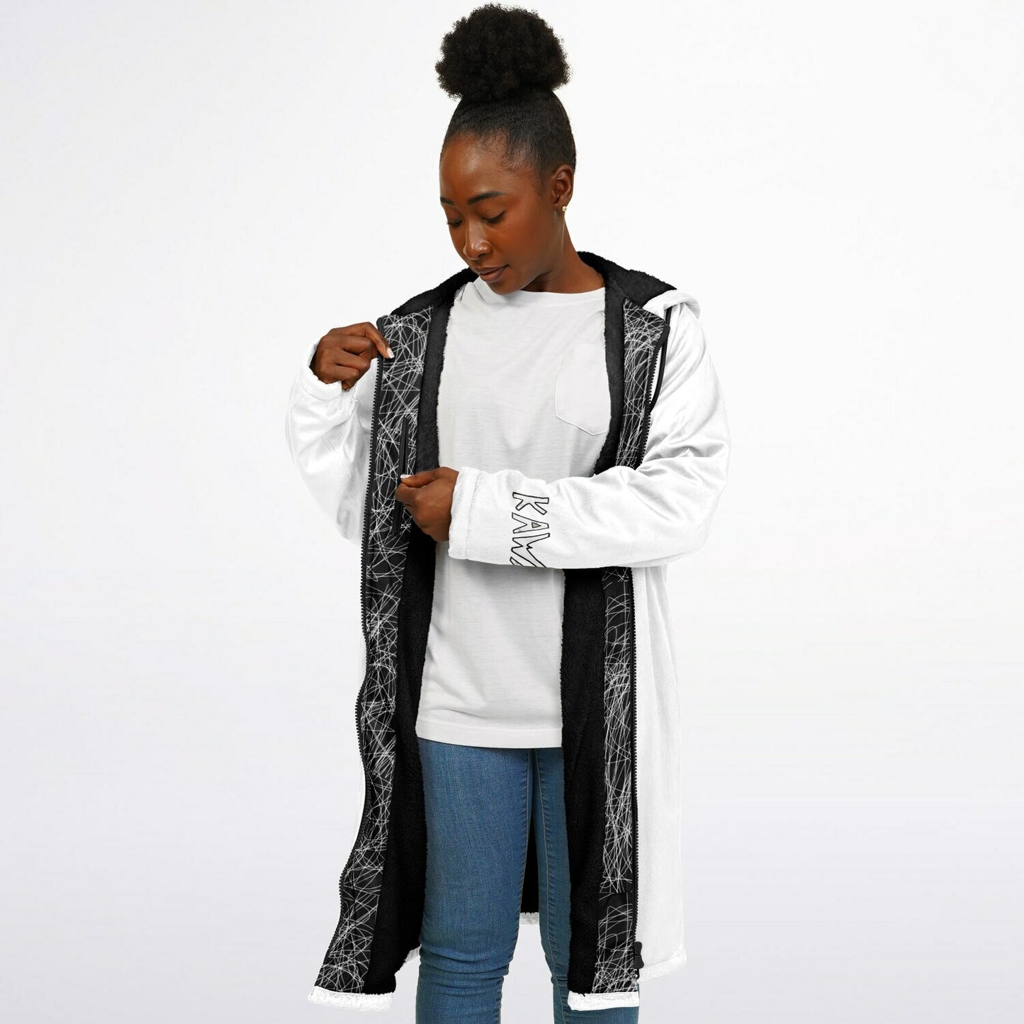 K.A.W GIVE A DOG A BONE Zipper Cloak