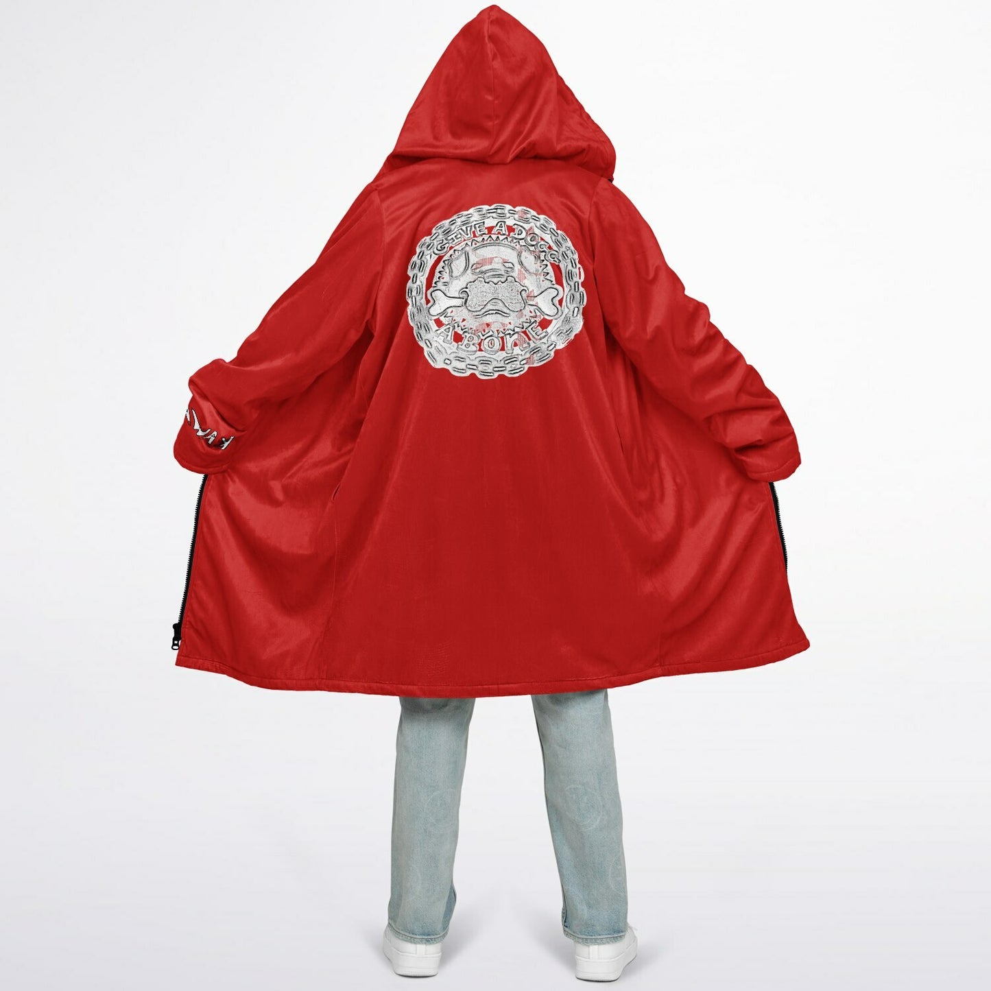 K.A.W GIVE A DOG A BONE Zipper Cloak