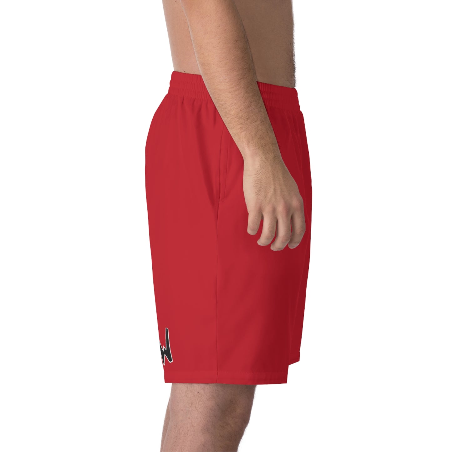 K.A.W. Men's Elastic Beach Shorts Red/Black