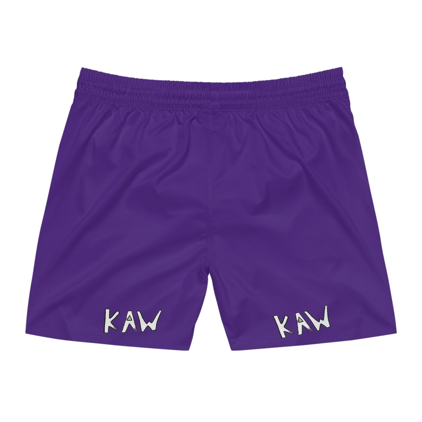 K.A.W. Men's Mid-Length Swim Shorts Purple/White