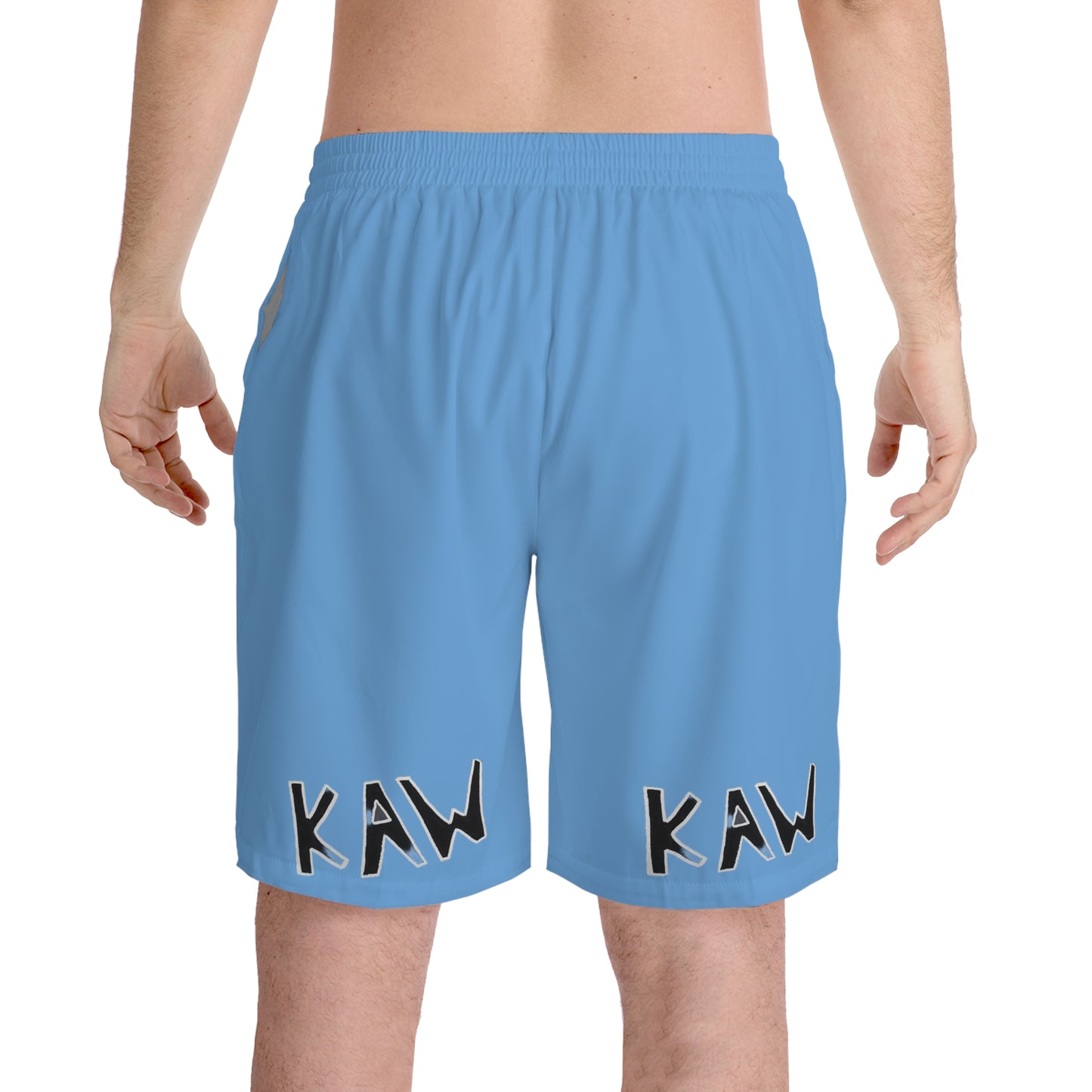 K.A.W. Men's Elastic Beach Shorts Blue/Black