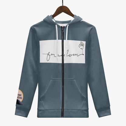 FREEDOM Men's AOP Full Zip Up Hoodie